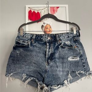 Wild Fable Blue Distressed Jean Shorts